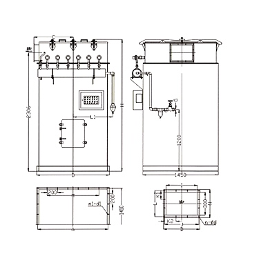 袋式脈沖倉(cāng)頂除塵器 袋式脈沖倉(cāng)頂除塵器